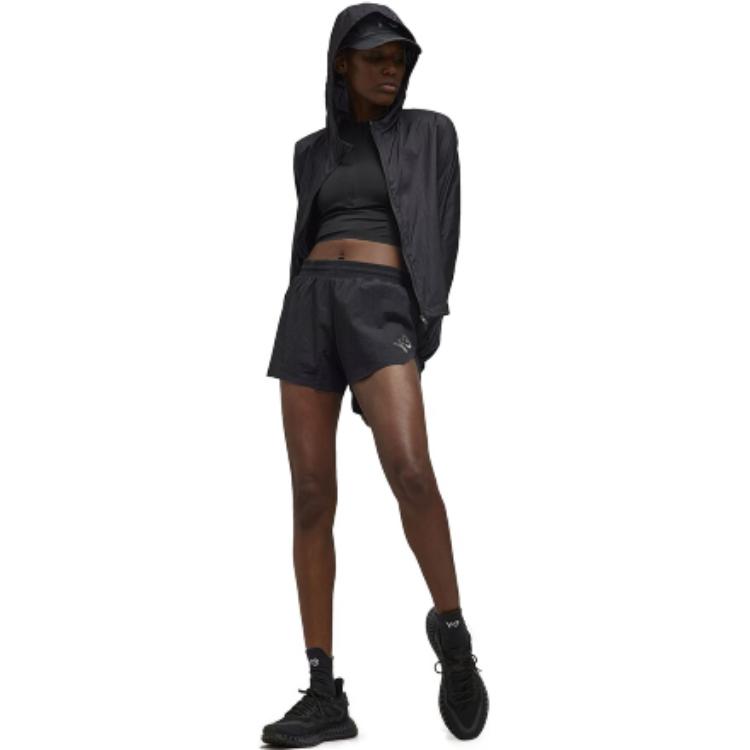 Details for (W) Y-3 Jaket Lari Ringan Hitam - Desain Minimalis. IN2832