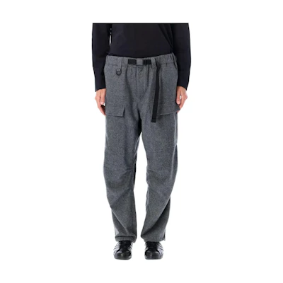 (Women) Y-3 Logo Elastic Waist Cargo Pants Grey JE3431