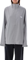 (Women) Y-3 Logo Print Zip-Up Jacket Grey Long Sleeve JE3448 (Women) Y-3 Logo Print Zip-Up Jacket Grey Long Sleeve JE3448