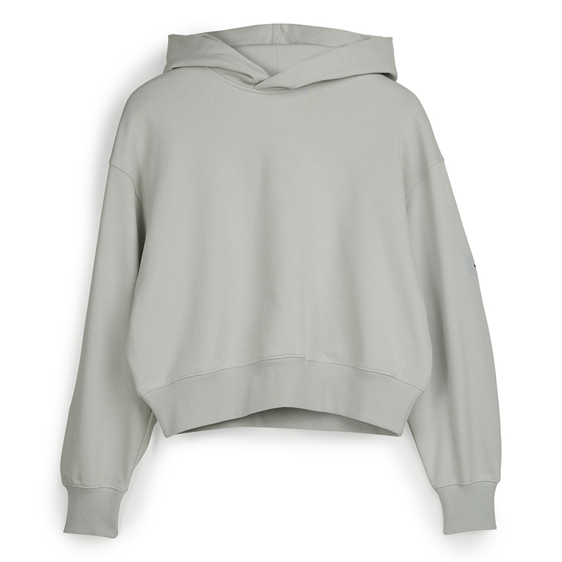 (Women) Y-3  Minimalist Pullover Hoodie Long Sleeve Casual Light Grey Sweater. IP7676 圖 2