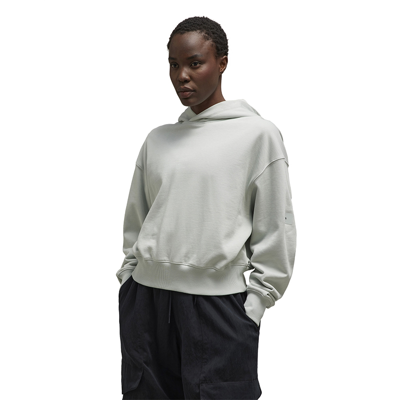 (Women) Y-3  Minimalist Pullover Hoodie Long Sleeve Casual Light Grey Sweater. IP7676 圖 4