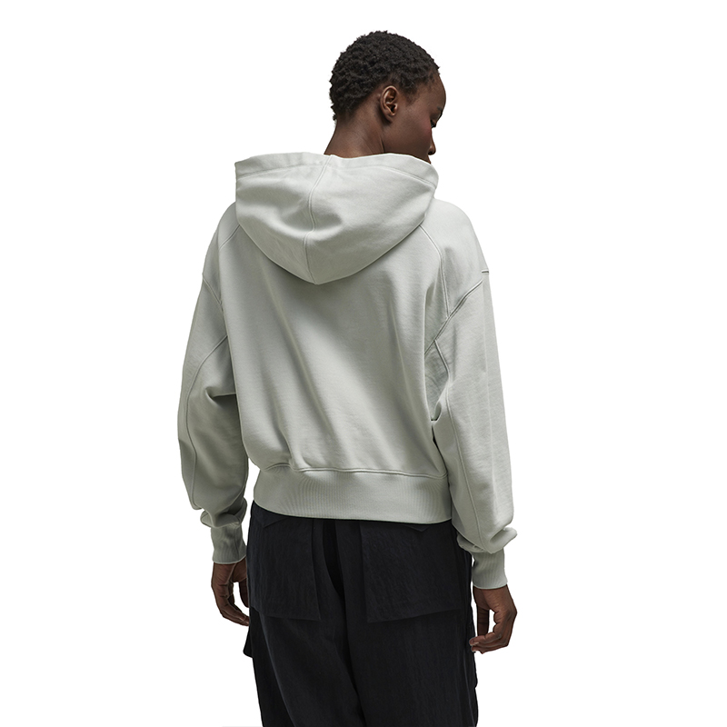 (Women) Y-3  Minimalist Pullover Hoodie Long Sleeve Casual Light Grey Sweater. IP7676 圖 5