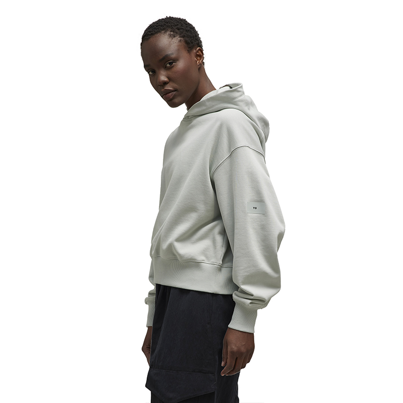(Women) Y-3  Minimalist Pullover Hoodie Long Sleeve Casual Light Grey Sweater. IP7676 圖 6