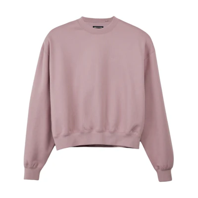 (Women) Y-3 Oversized Crewneck Long Sleeve Sweatshirt Light Purple JD9814