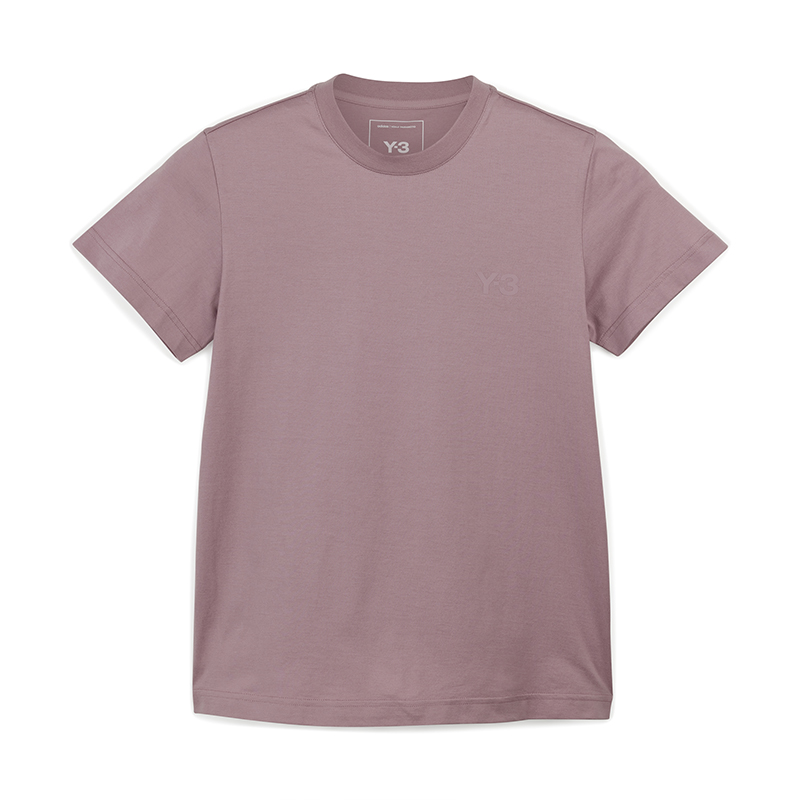 (Women) Y-3  Regular Fit SS Tee Round Neck T-Shirt in Light Pink. JD9822