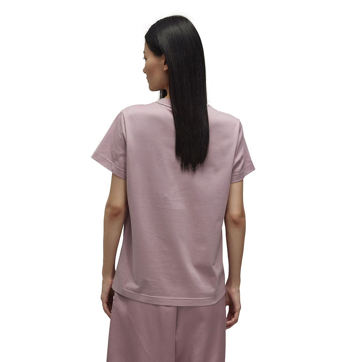 Shop (W) Y-3 레귤러 핏 라운드넥 반팔 티셔츠 라이트 핑크. JD9822
