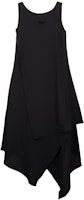 (Women) Y-3 Sleeveless Asymmetrical Midi Dress Minimalist Black IR6252 (Women) Y-3 Sleeveless Asymmetrical Midi Dress Minimalist Black IR6252