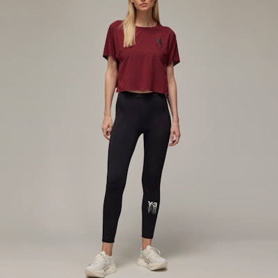 (W) Y-3 スリムフィット エラスティックウエスト ロゴプリント カジュアルパンツ ブラック IR7101 Purchase (W) Y-3 スリムフィット エラスティックウエスト ロゴプリント カジュアルパンツ ブラック IR7101