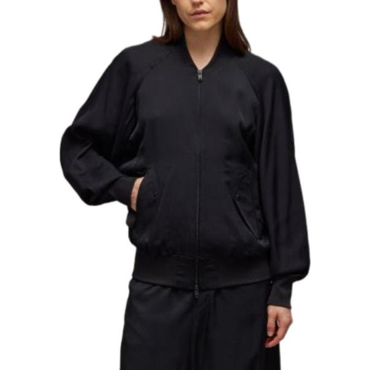 Purchase (Women) Y-3  Solid Color Raglan Sleeve Jacket Black JD1762