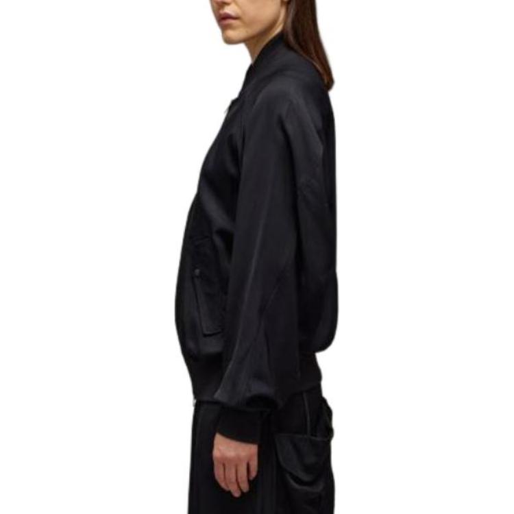 Details for (Women) Y-3  Solid Color Raglan Sleeve Jacket Black JD1762