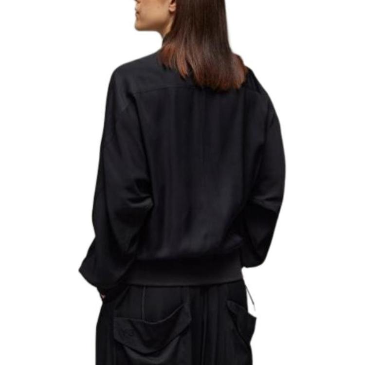 Sizing (Women) Y-3  Solid Color Raglan Sleeve Jacket Black JD1762