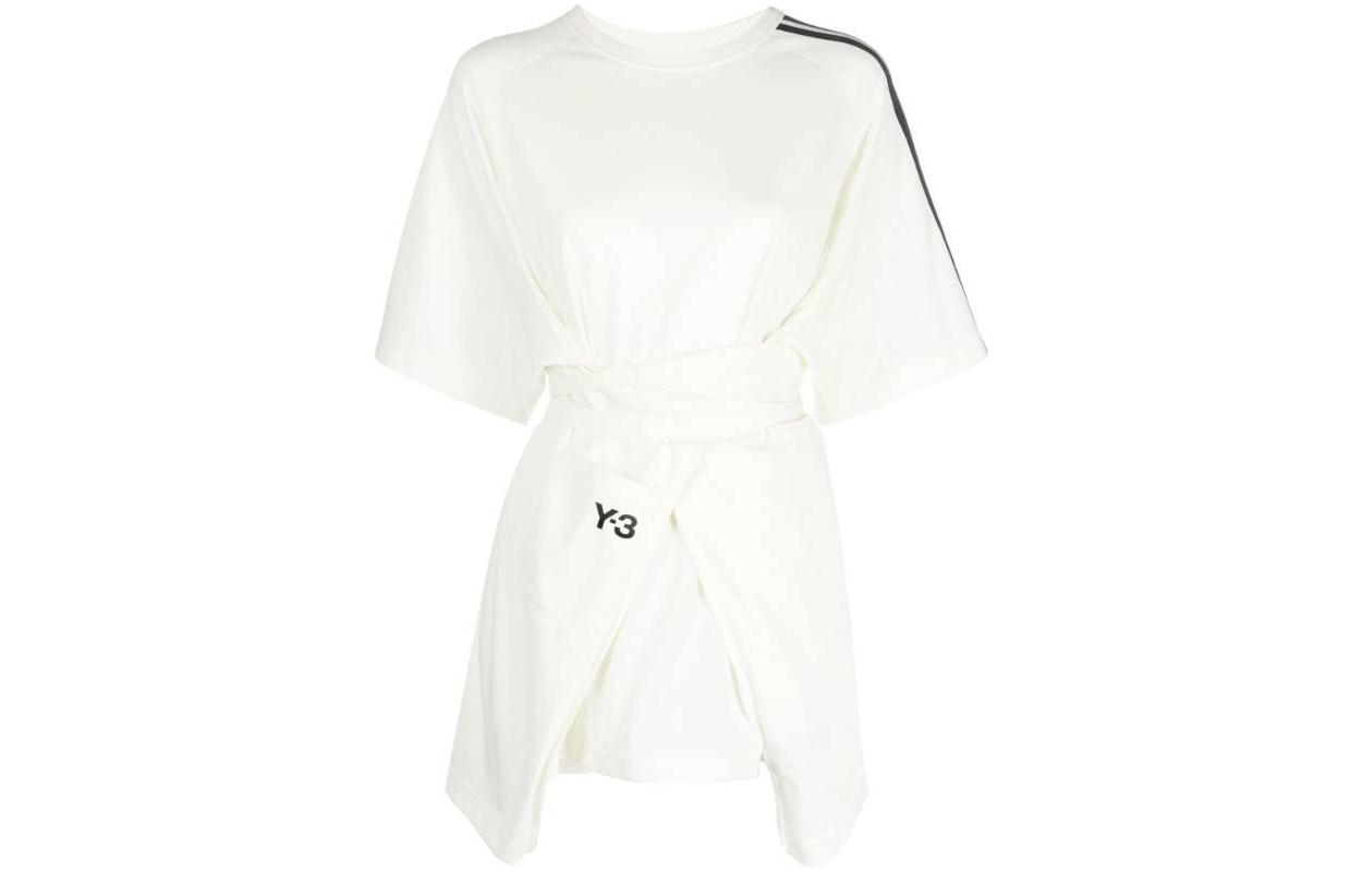 (Women) Y-3  Striped Pullover T-Shirt White IQ1792