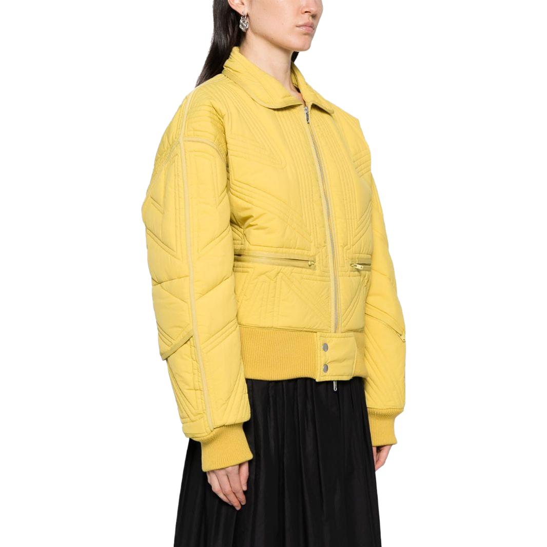 Purchase (Women) Y-3  Yellow Solid Zip-Up Long Sleeve Jacket IP7930