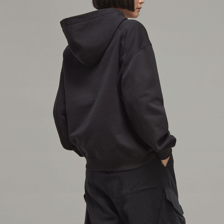 Shop (Women) Y-3 Black Logo Print Casual Hoodie H44793