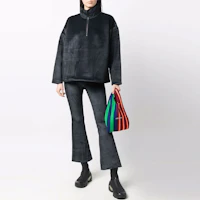Lookbook (W) Y-3 黑色高領標誌印花套頭毛衣. HB3374