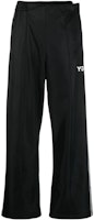 (Women) Y-3 Black Wide-Leg Track Pants with Striped Logo Print H63060 (Women) Y-3 Black Wide-Leg Track Pants with Striped Logo Print H63060