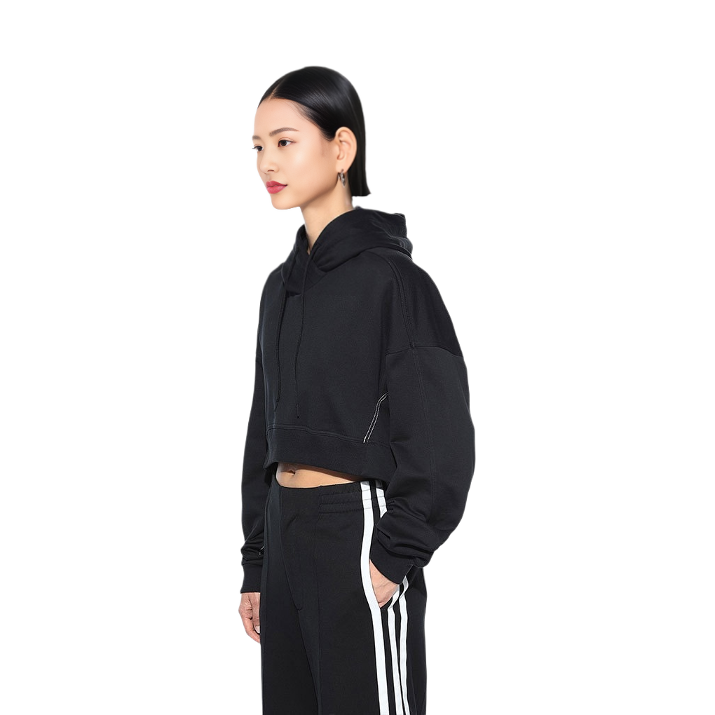 Shop (Women) Y-3 Casual Printed Long Sleeve Hoodie - Black DY7224