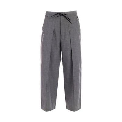 (Women) Y-3 Classic Wool Wide-Leg Pants Gray GK4461