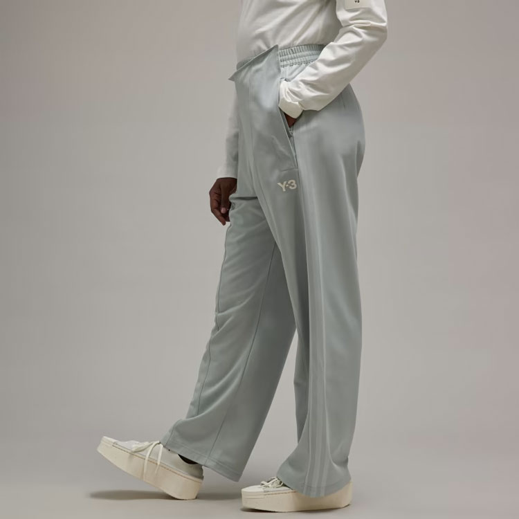 Purchase (Women) Y-3 Firebird Wide-Leg Track Pants Grey  Casual Mid-Rise Relaxed Fit. IQ1783