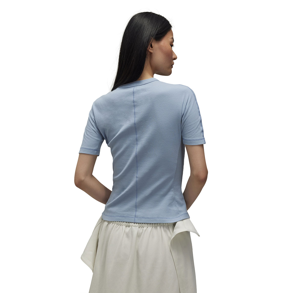 Details for (W) Y-3 修身短袖圓領T恤 淺藍色 JE3421