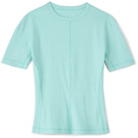 (Women) Y-3 Fitted SS Tee Women’s Crewneck Stretch Short Sleeve T-Shirt Cyan. IV7751 (Women) Y-3 Fitted SS Tee Women’s Crewneck Stretch Short Sleeve T-Shirt Cyan. IV7751