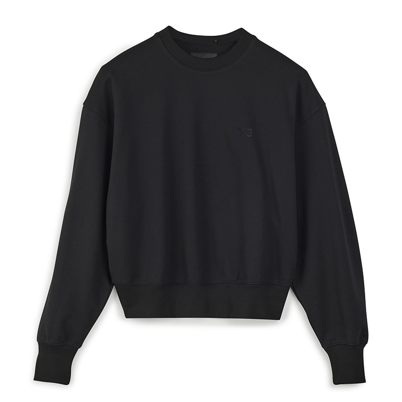 Order (W) Y-3 FT Crew Sweat Black Pullover Sweatshirt Hitam. 50-IV5567
