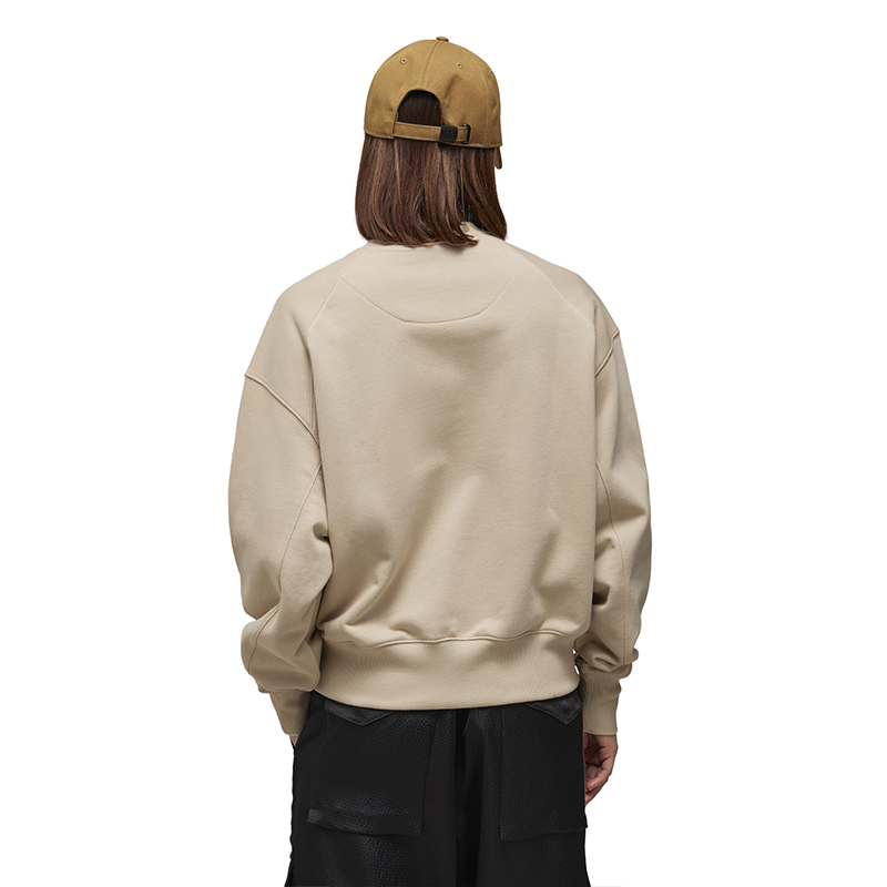 Shop (W) Y-3 FT 크루 스웨트 카키 캐주얼 긴소매 풀오버 스웨터. 50-IV5569