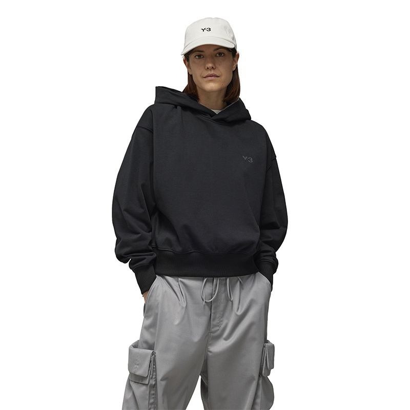 Shop (Women) Y-3 FT Hoodie  Black Casual Sports Pullover Sweatshirt 50-IV5548