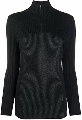 (Women) Y-3 FW21 Black Ribbed Logo Zip High-Neck Slim Pullover Sweater GK4397 Buy (Women) Y-3 FW21 Black Ribbed Logo Zip High-Neck Slim Pullover Sweater GK4397