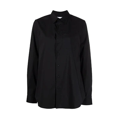 (Women) Y-3 FW21 Black Long Sleeve Shirt with Zipper Pocket HB1697