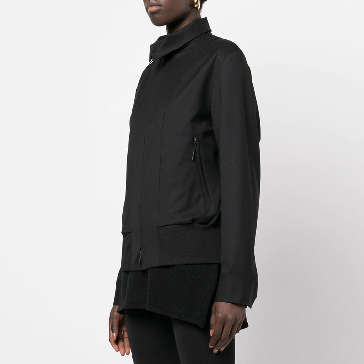 Details for (W) Chaqueta Negra Y-3 FW21 con Cremallera y Diseño Colorblock. HB6343