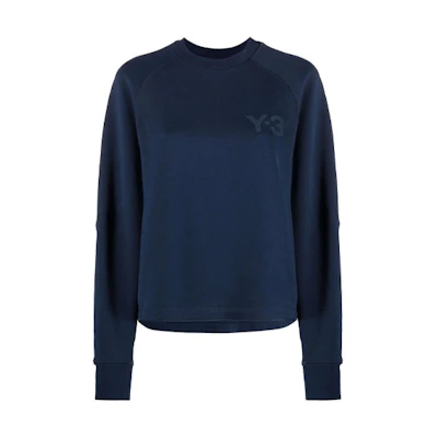 (Women) Y-3 FW21 Logo Crewneck Sweatshirt Blue GV0339