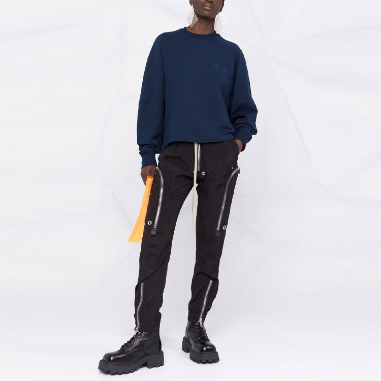 Lookbook (W) Y-3 FW21 标志蓝色圆领卫衣 GV0339