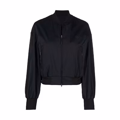 (Women) Y-3 FW21 Logo Print Solid Jacket - Black HG8670