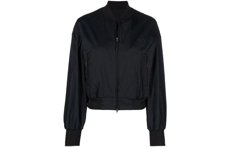 Order (Women) Y-3 FW21 Logo Print Solid Jacket - Black HG8670