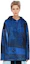 Cheap (W) Y-3 FW21 Spacer Zine Velvet Print Hoodie Biru Panjang Sedang HB3377