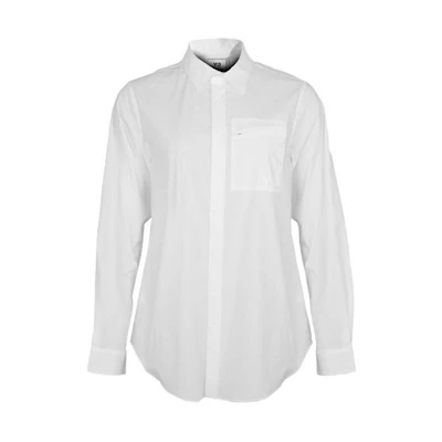 (Women) Y-3 FW21 White Long Sleeve Shirt with Zipper Pocket HB1696