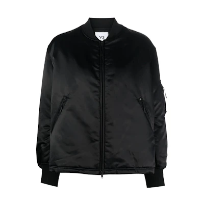 (Women) Y-3 FW22 Black Long-Sleeve Jacket with Logo Print HP1347