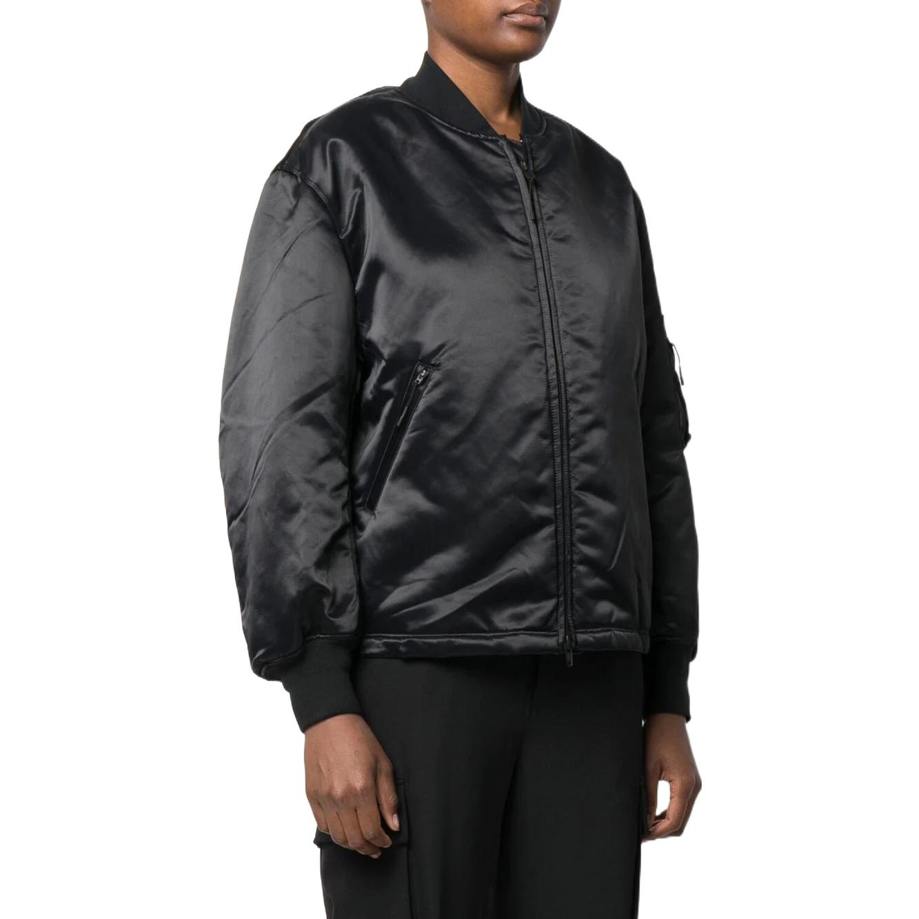 Purchase (Women) Y-3 FW22  Black Long-Sleeve Jacket with Logo Print HP1347