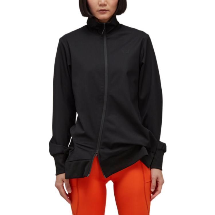 Shop (W) Y-3 FW22 經典款純色拉鍊運動外套 黑色 HN4321