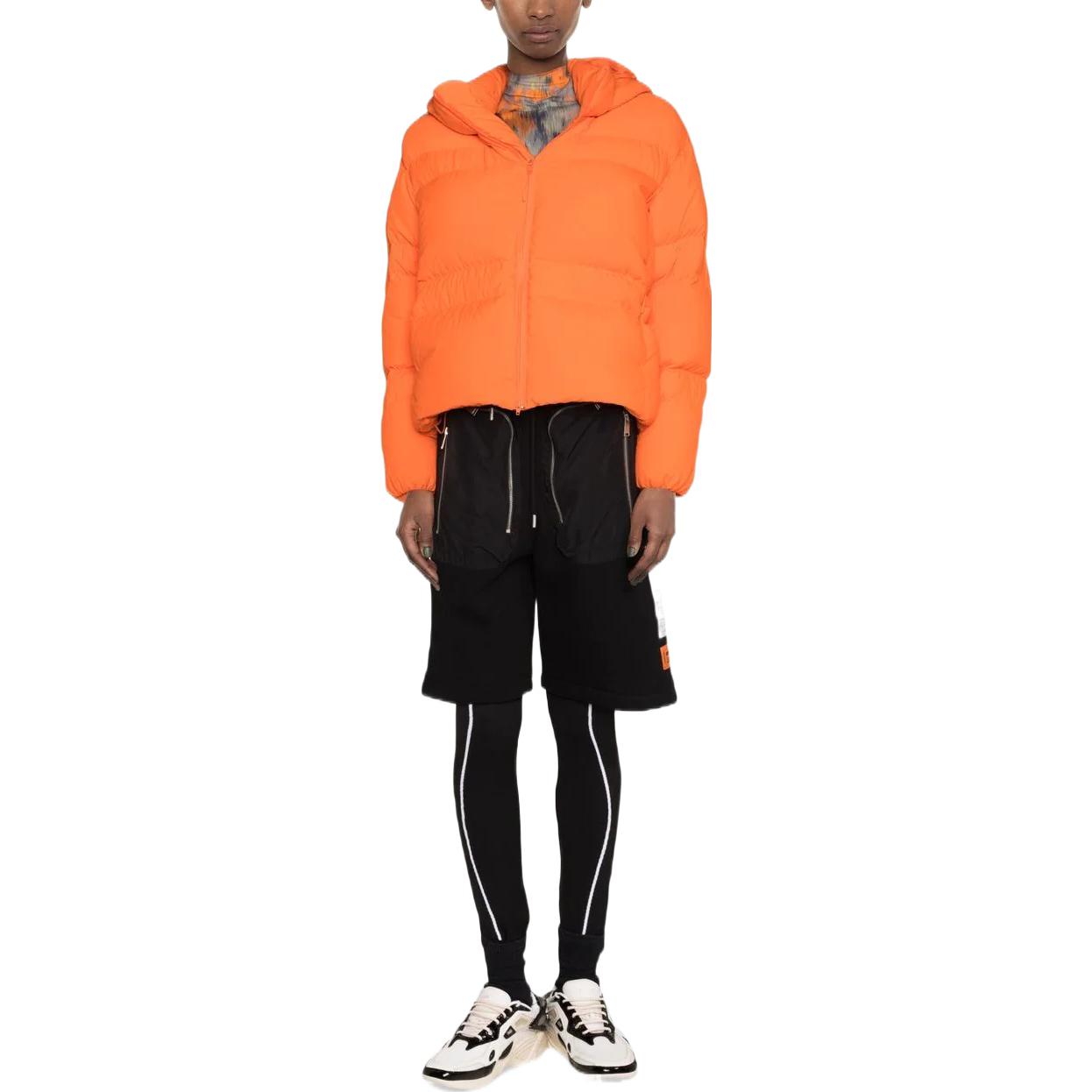 Lookbook (Women) Y-3 FW22  Solid Color Puffer Jacket Orange. HS7452
