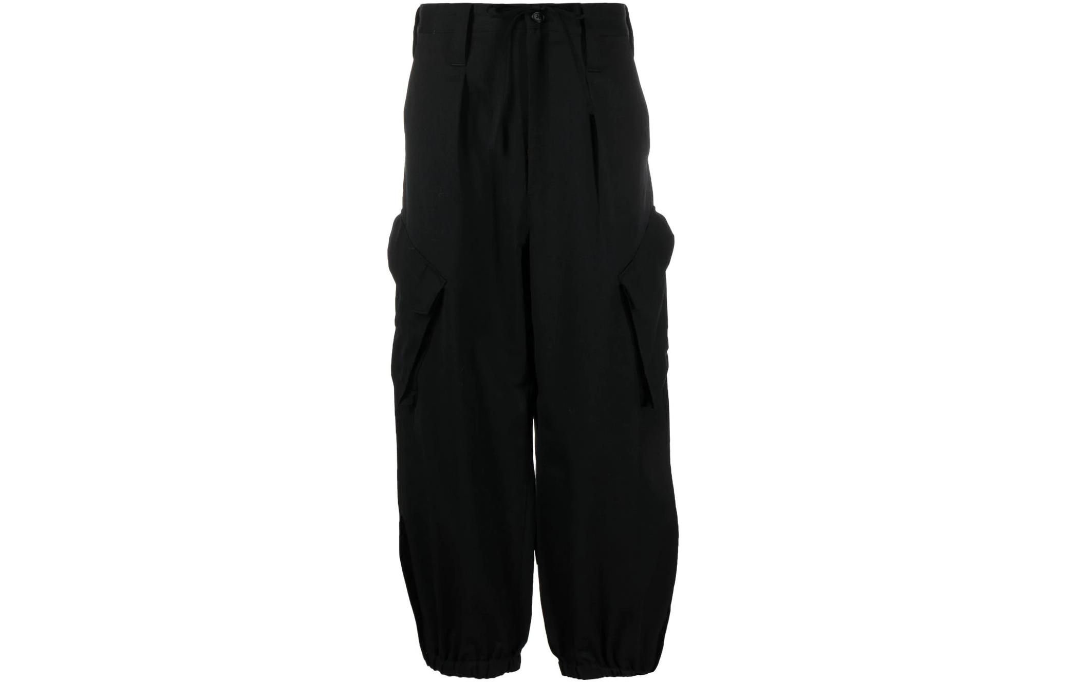 (Women) Y-3 FW22 Black Solid Button Jogger Pants GV2794091
