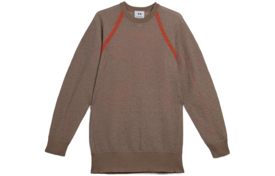 Order (W) Y-3 FW22 Oversized Knit Logo Sweater Coklat HS9818