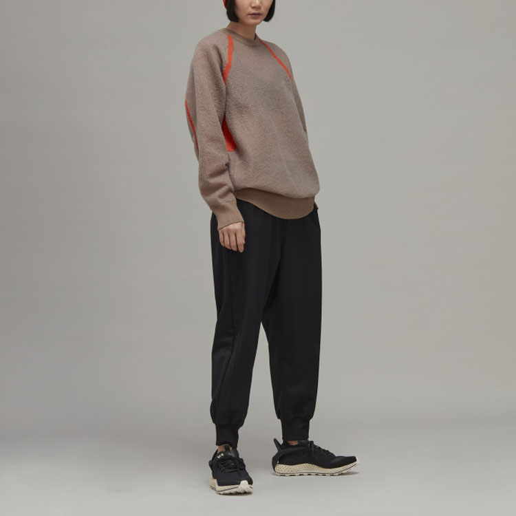 Lookbook (W) Y-3 FW22 Oversized Knit Logo Sweater Coklat HS9818
