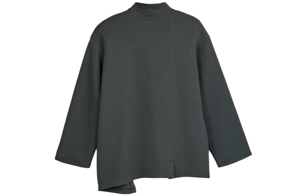 (Women) Y-3 FW23 Solid Crewneck Pullover Long Sleeve Sweatshirt Blue IQ1837