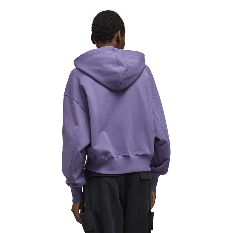 Purchase (W) Y-3 퍼플 솔리드 컬러 릴랙스드 긴팔 풀오버 스웻셔츠 IP7677