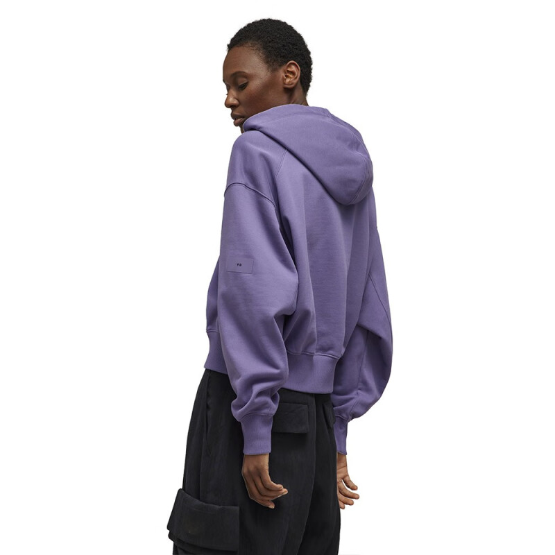 Details for (W) Y-3 퍼플 솔리드 컬러 릴랙스드 긴팔 풀오버 스웻셔츠 IP7677