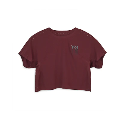 (Women) Y-3 RUN SS Tee Short Sport Breathable T-Shirt Maroon. 50-IV5561