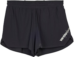 (Women) Y-3 Running Shorts Black, Elastic Waistband, Lettered Print Design. IR7099 (Women) Y-3 Running Shorts Black, Elastic Waistband, Lettered Print Design. IR7099