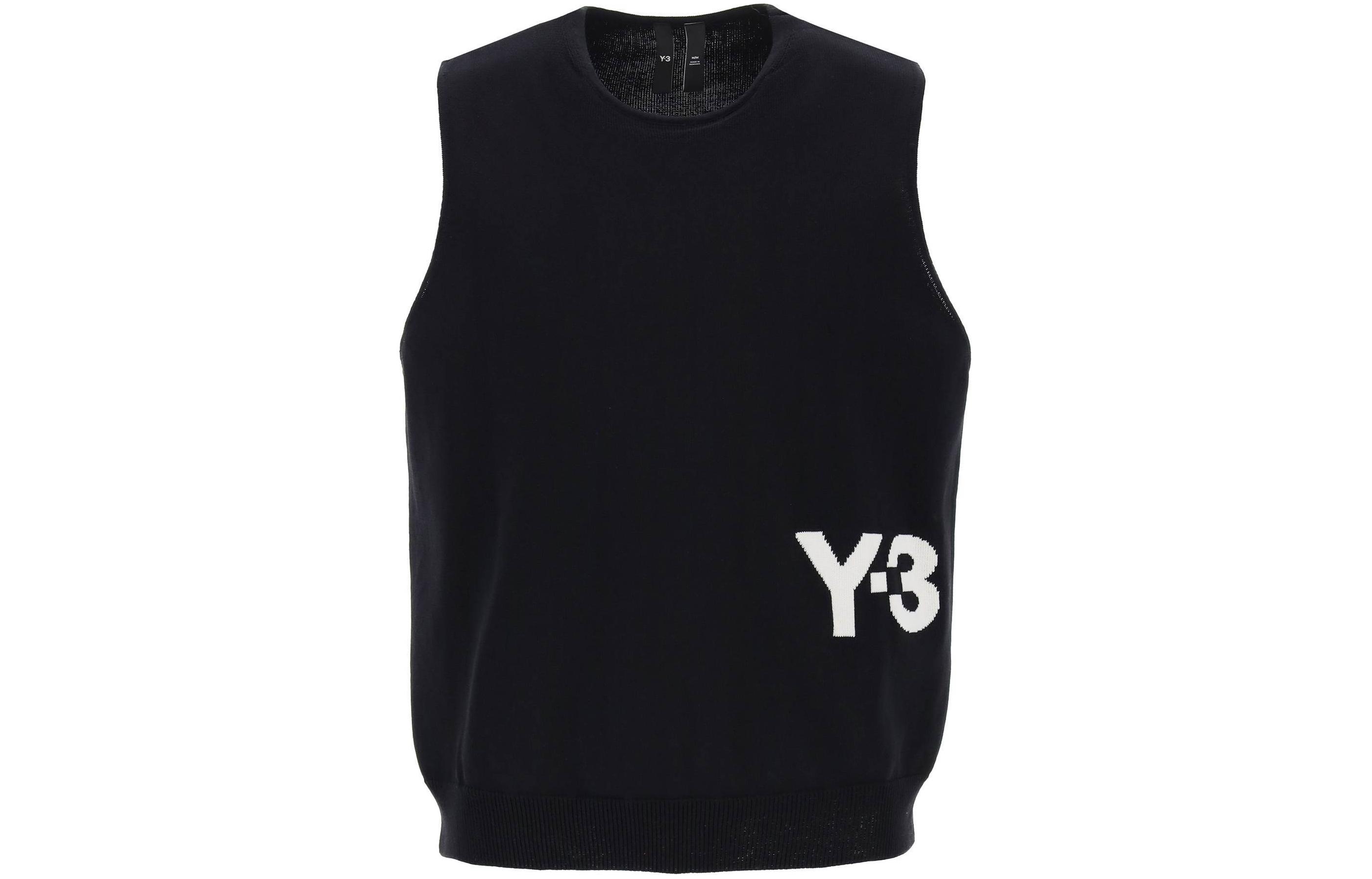 Y-3 Solid Color Sleeveless Tank Top Black IZ3168